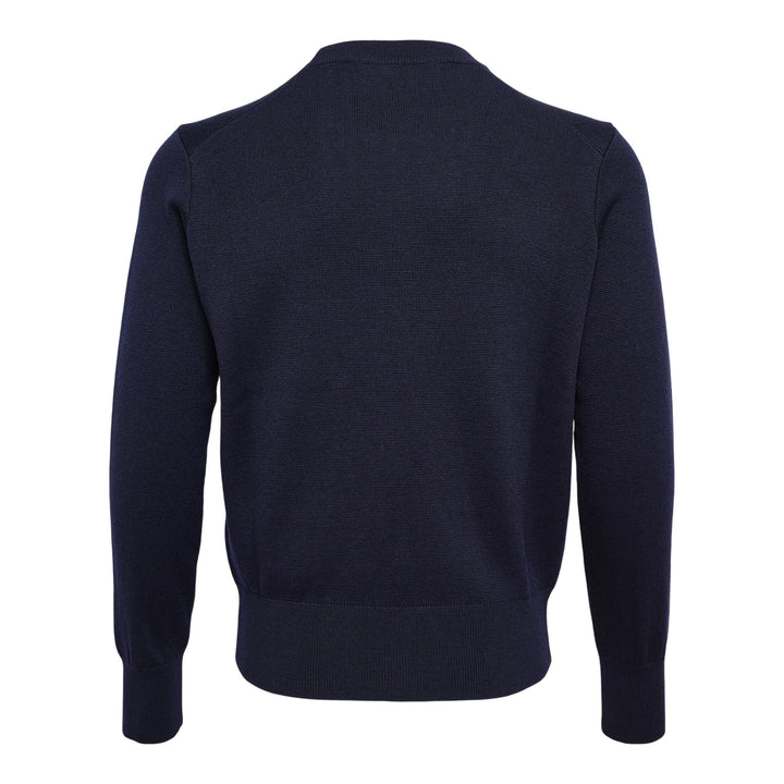 Club21 - AMI - Red Adc Sweater - KNIT TOPS - Navy