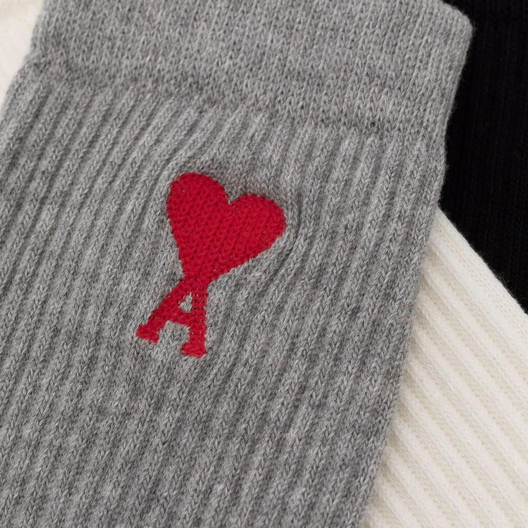 AMI Alexandre Mattiussi Three-Pack ADC Socks Multi 2