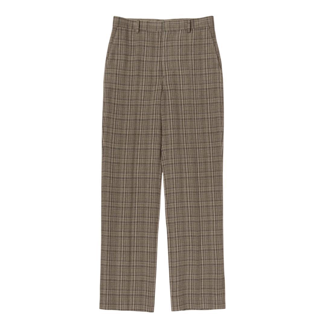Silk Linen Nep Check Slacks