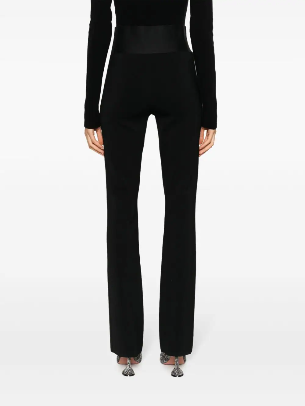 Alexander-Wang-Bootcut-Pants-With-Logo-Elastic-Black-4