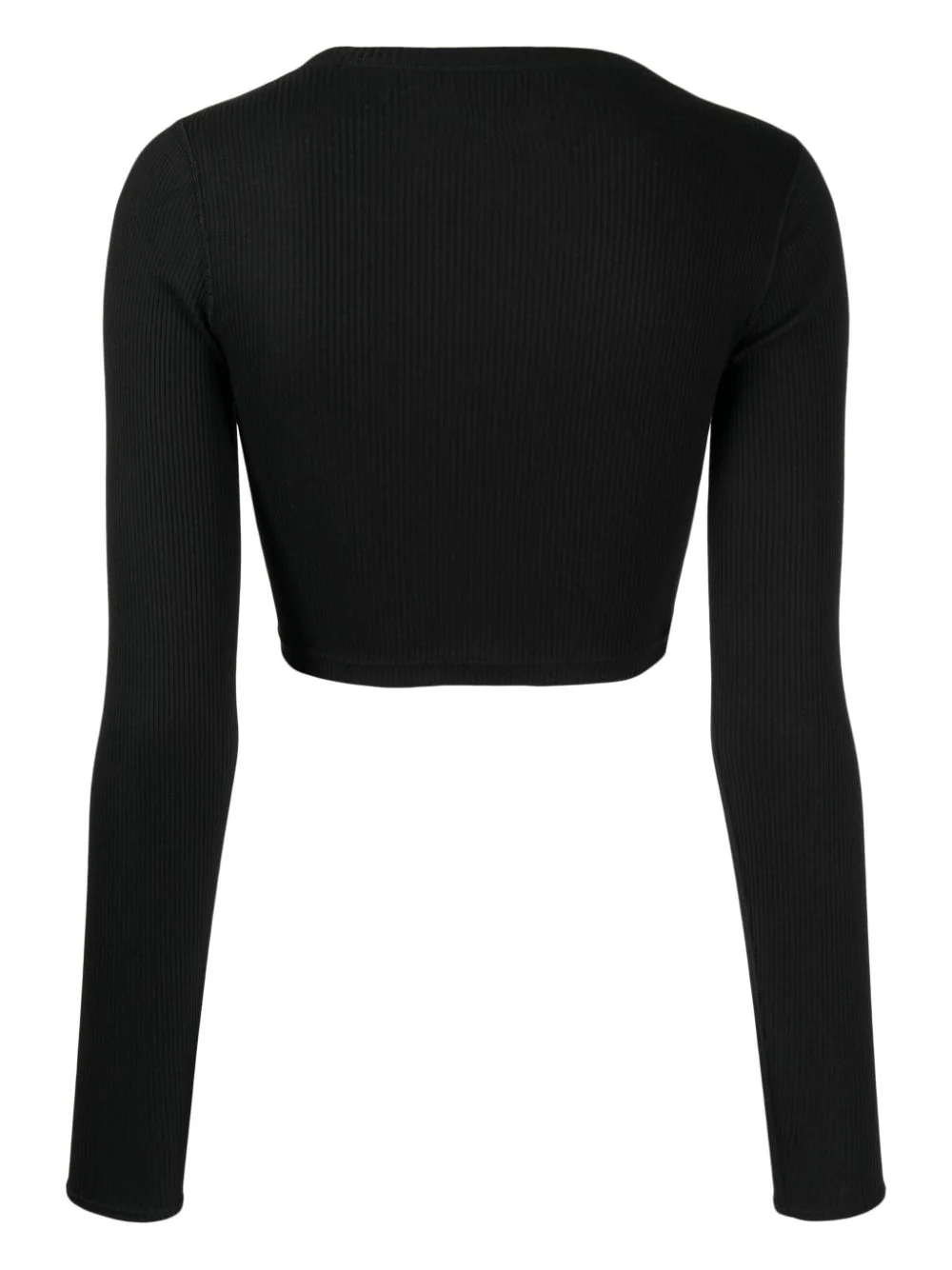 Alexander-Wang-Crew-Neck-Long-Sleeve-Top-Black-2