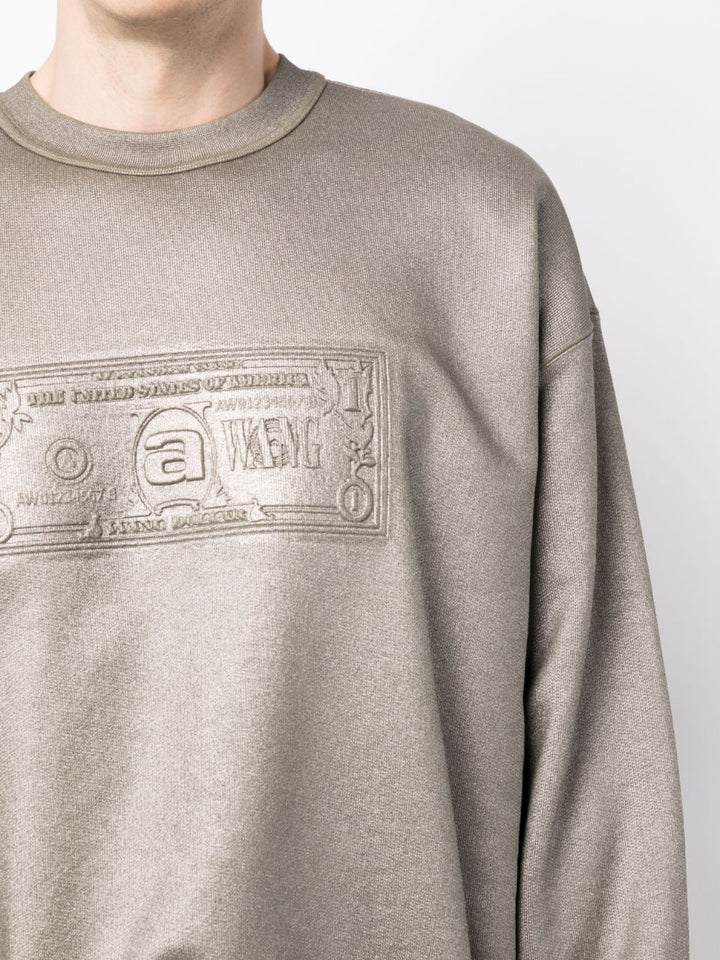 Alexander Wang Crewneck With Metallic Sweatshirt Grey 6