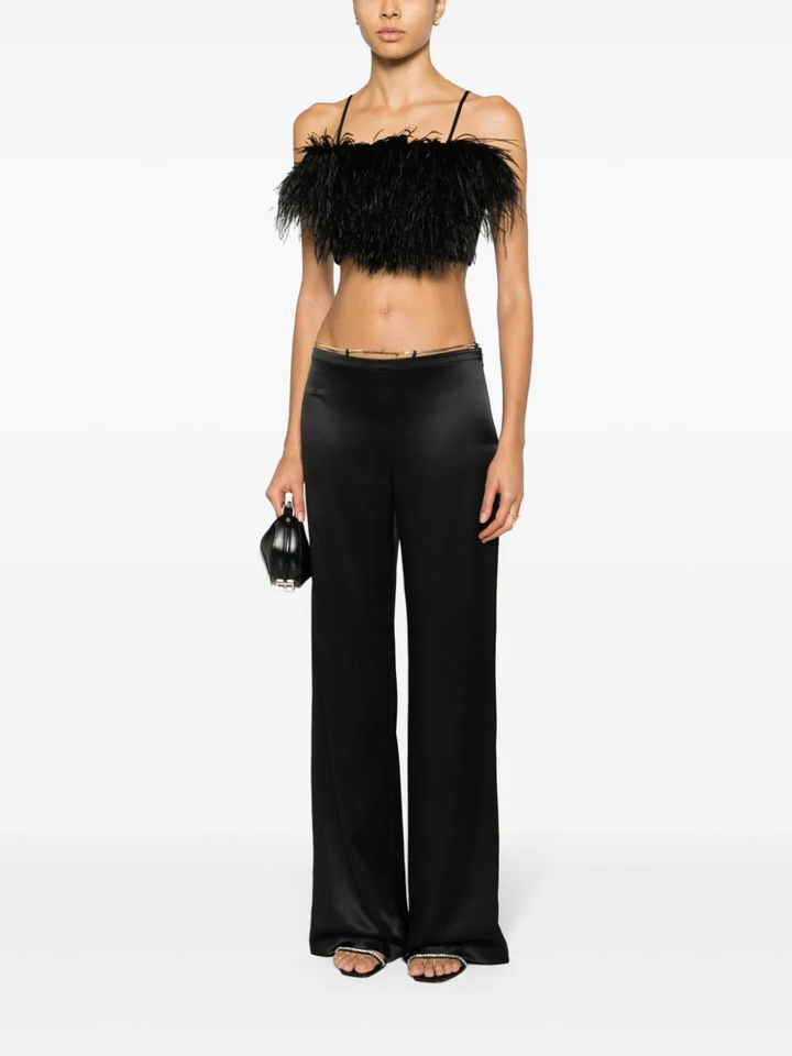 Alexander-Wang-Flared-Pant-With-Gold-Nameplate-Black-2