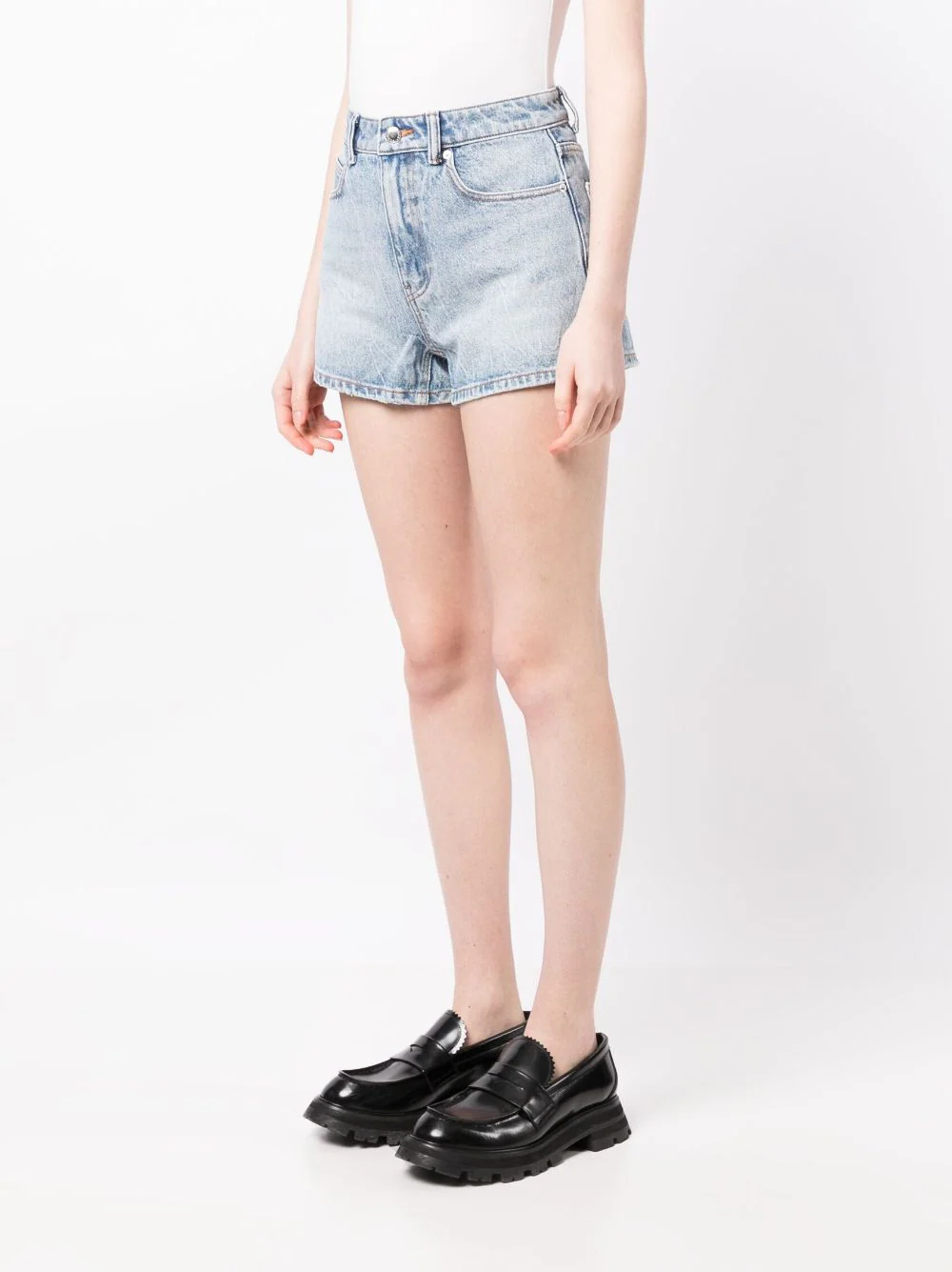 Alexander Wang High Rise Shorts Blue 3