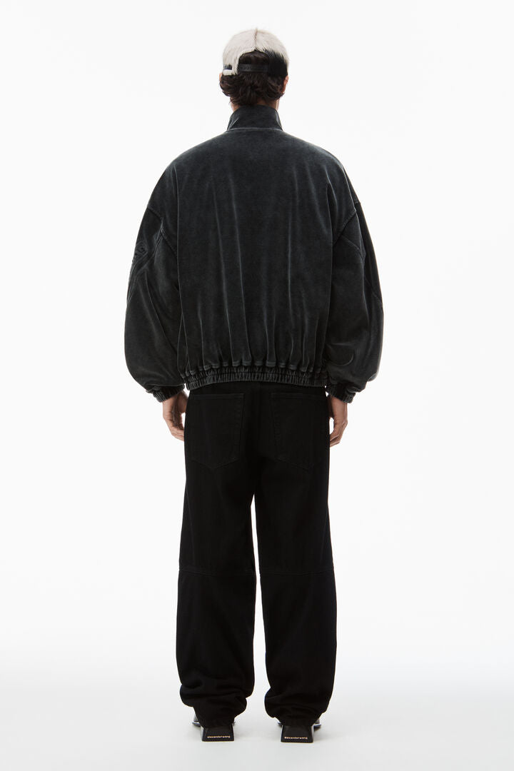 Alexander-Wang-Oversized-Soft-Velour-Track-Top-Black-3