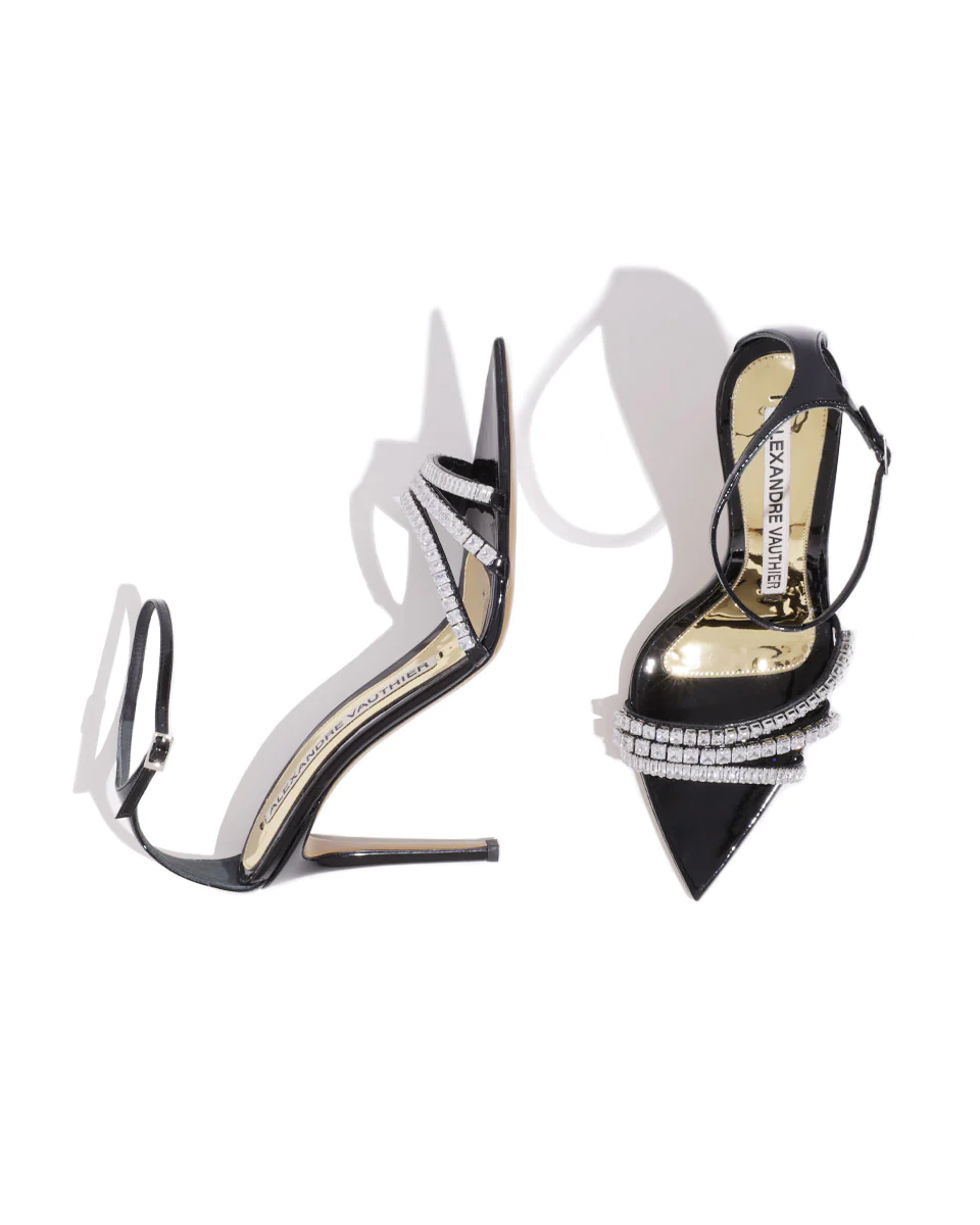 Pointed Slingback Heels With Details – - Main Image