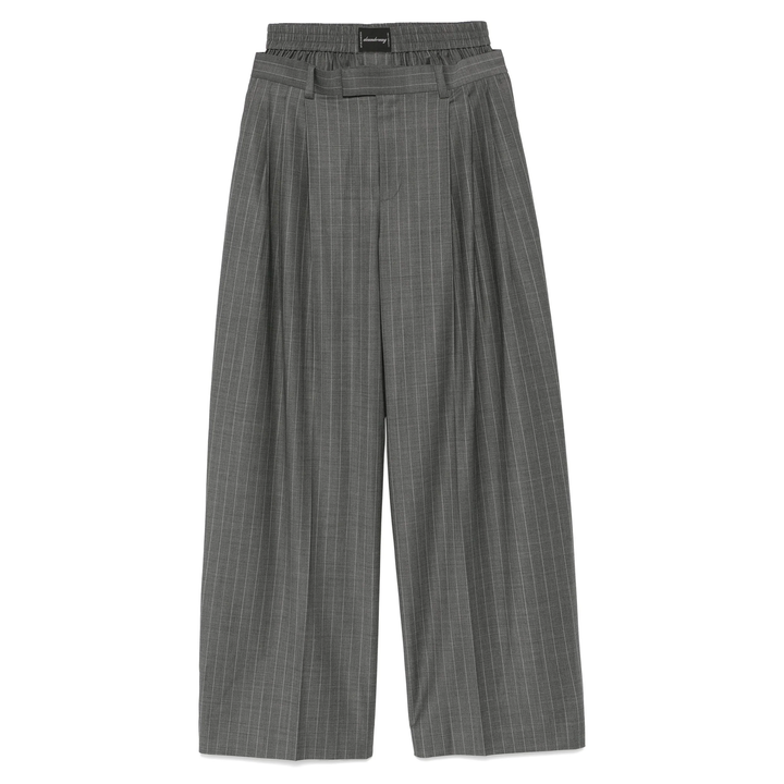 Pre-Styled Pleated Trouser With Boxer Waistband