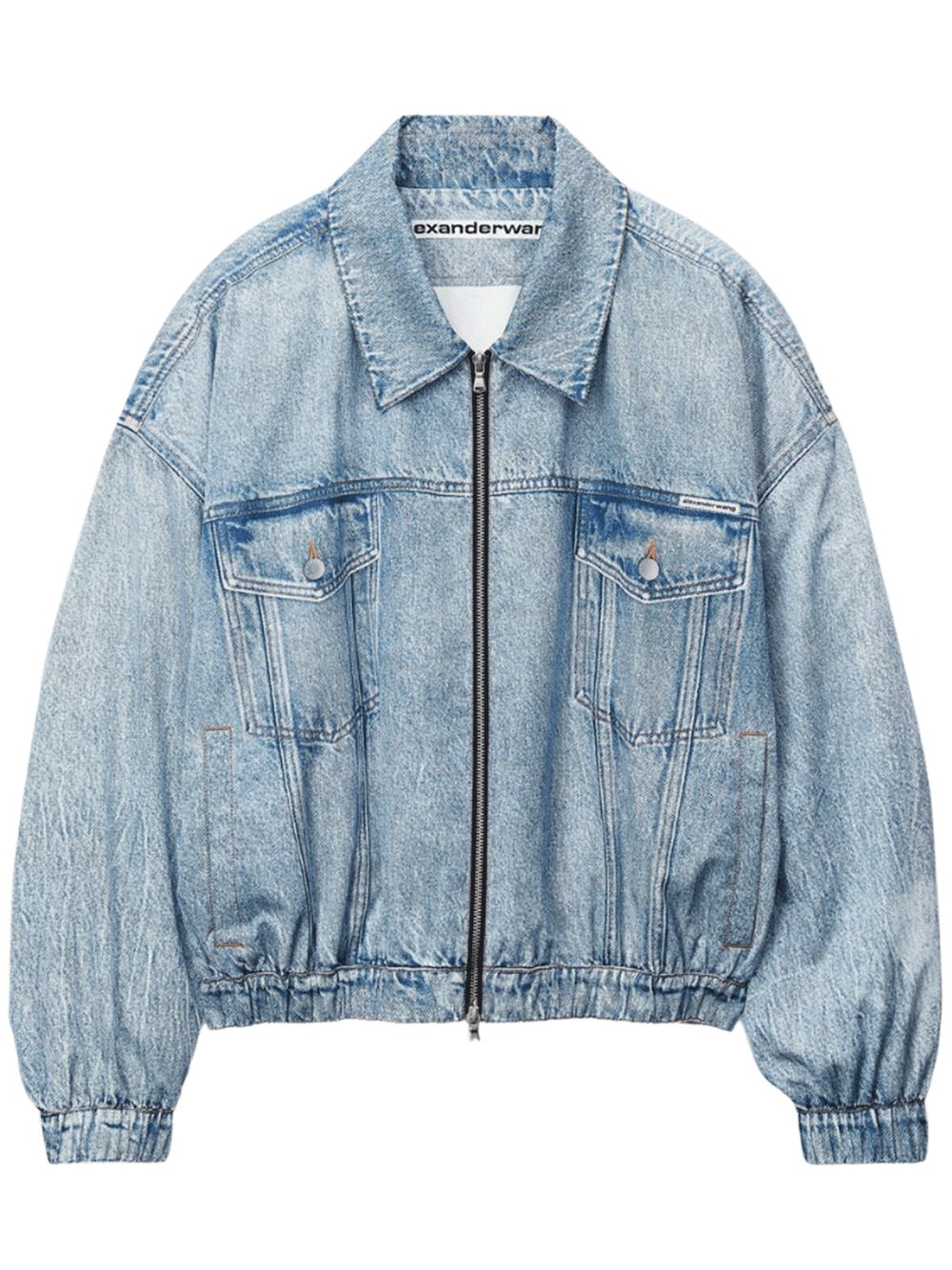 Alexander-Wang-Printed-Denim-Bomber-Jacket-Blue-1