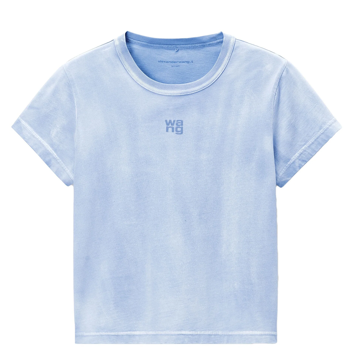Puff Logo Shrunken Tee In Cotton Jersey