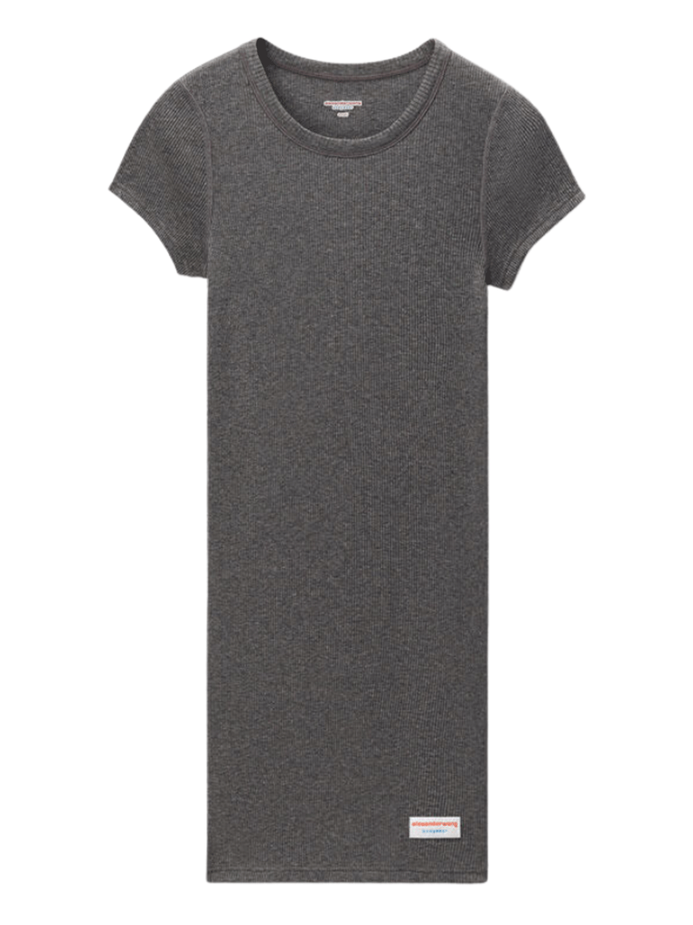 Alexander-Wang-Short-Sleeve-Crewneck-Dress-Grey-1