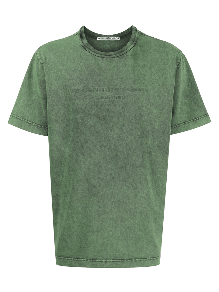 Alexander-Wang-Short-Sleeve-Tee-With-Bi-Color-Men-Green-1