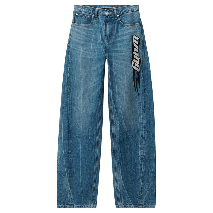Blade Logo-Embroidered Balloon Jeans