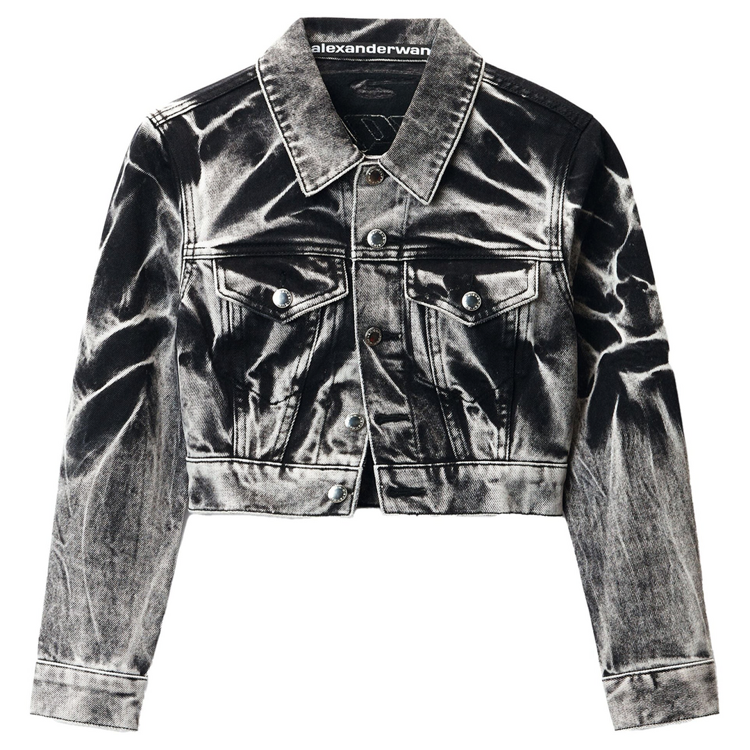 Blade Logo-Embroidered Shrunken Trucker Jacket In Cotton Denim