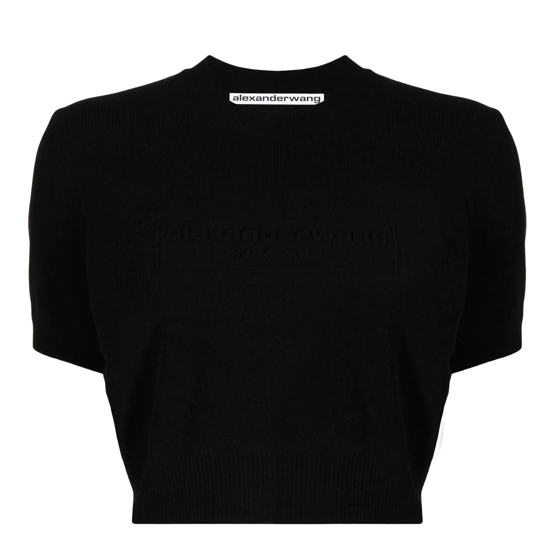 Logo-Embossed Ribbed Chenille Sweater