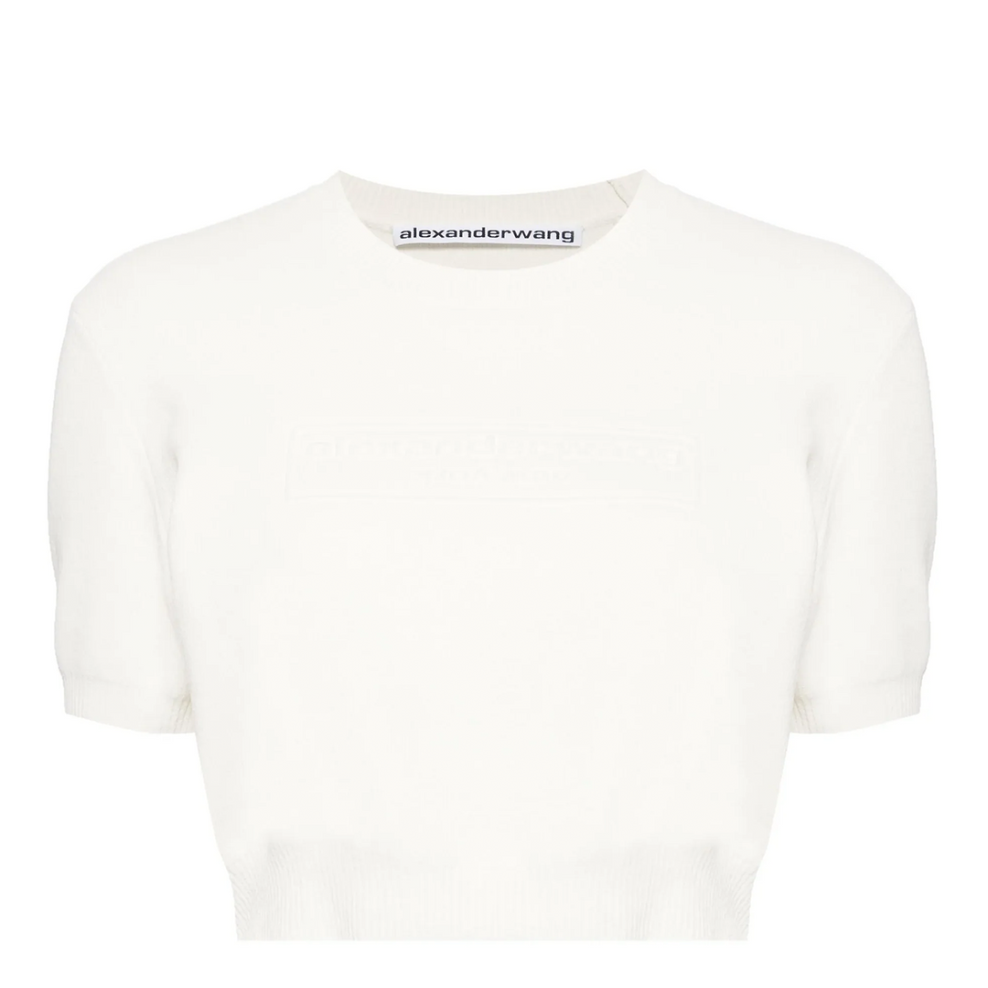 Logo-Embossed Ribbed Chenille Sweater