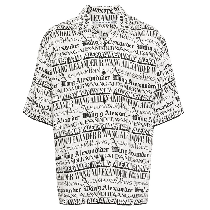 Newspaper Print Camp Shirt