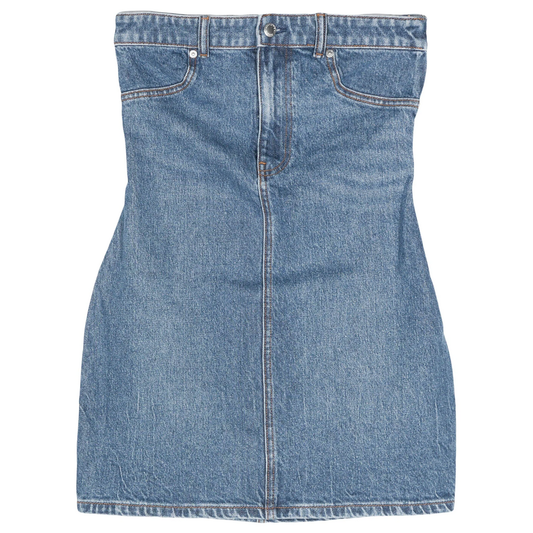 Stretch Denim Tube Dress