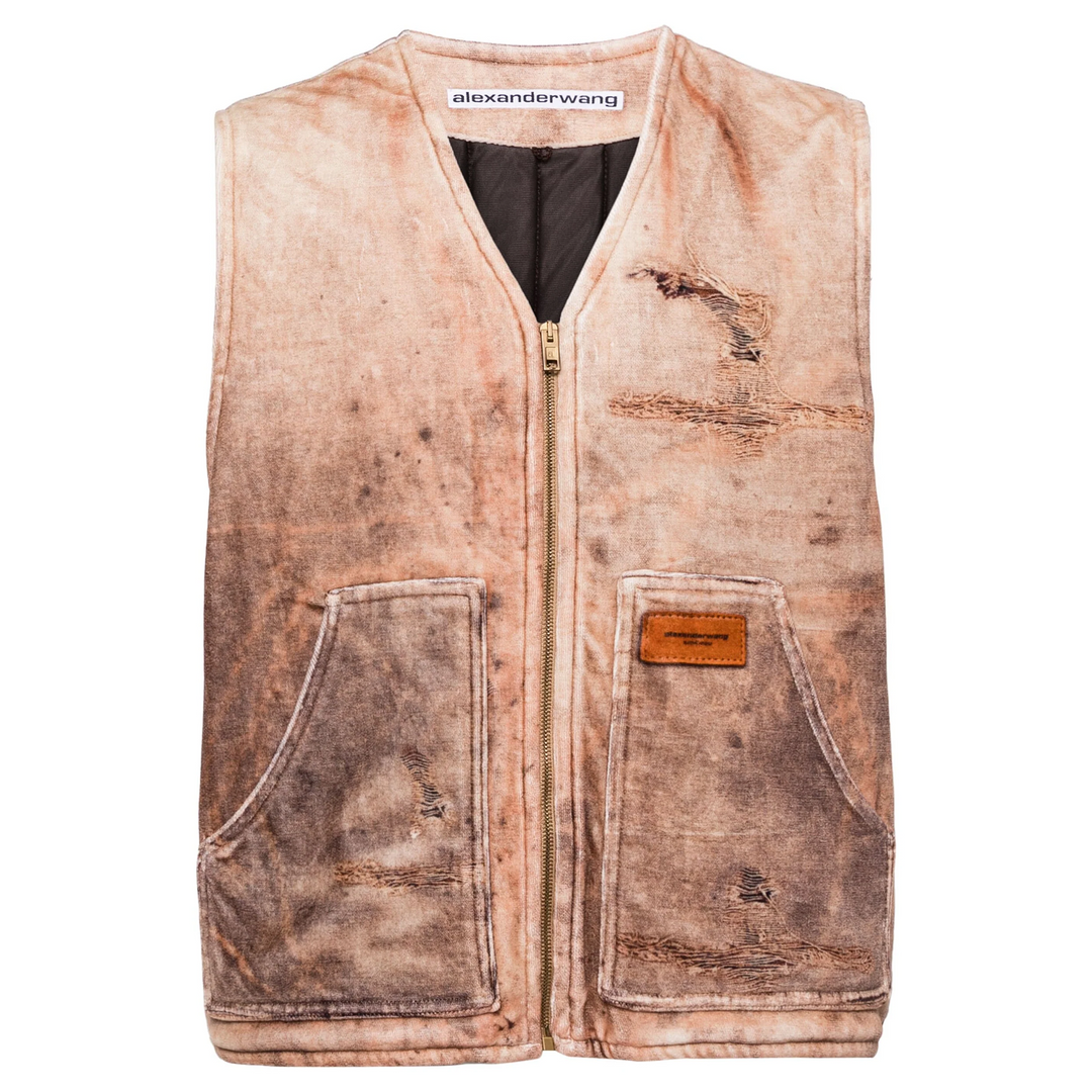 Velour Vest Featuring Trompe