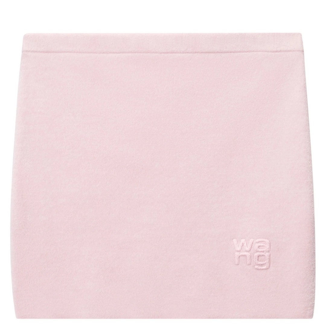 Logo Embossed Chenille Miniskirt