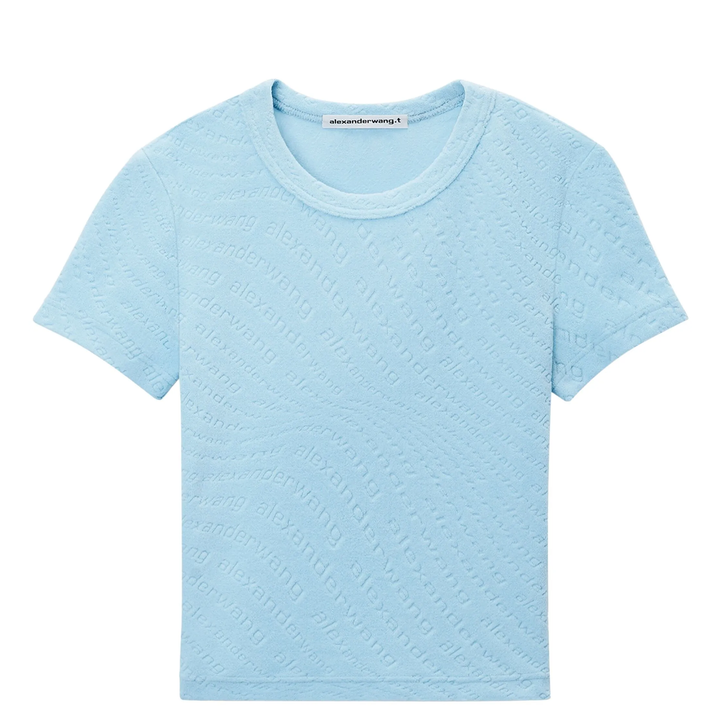 Alexander_Wang_Crew_Neck_Short_Sleeve_Baby_Tee_Blue