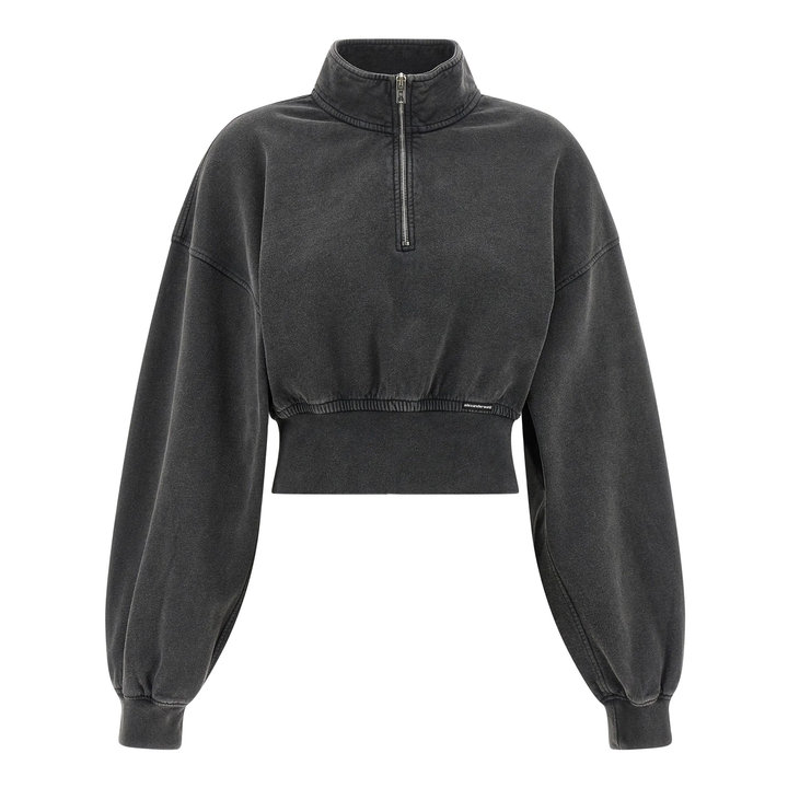 Cropped Half Zip Pullover