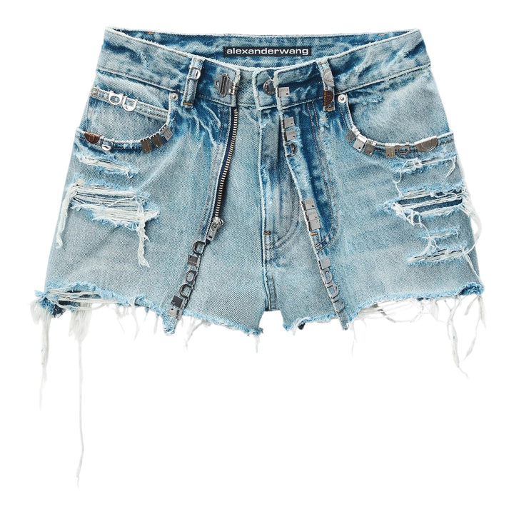 Club21 - Alexander Wang - Distressed Double Layer Skort - SKORTS - Denim