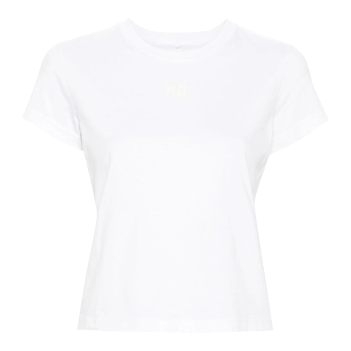 Club21 - Alexander Wang - Essential Jersey Shrunk Tee With Puff Logo - TEES - White