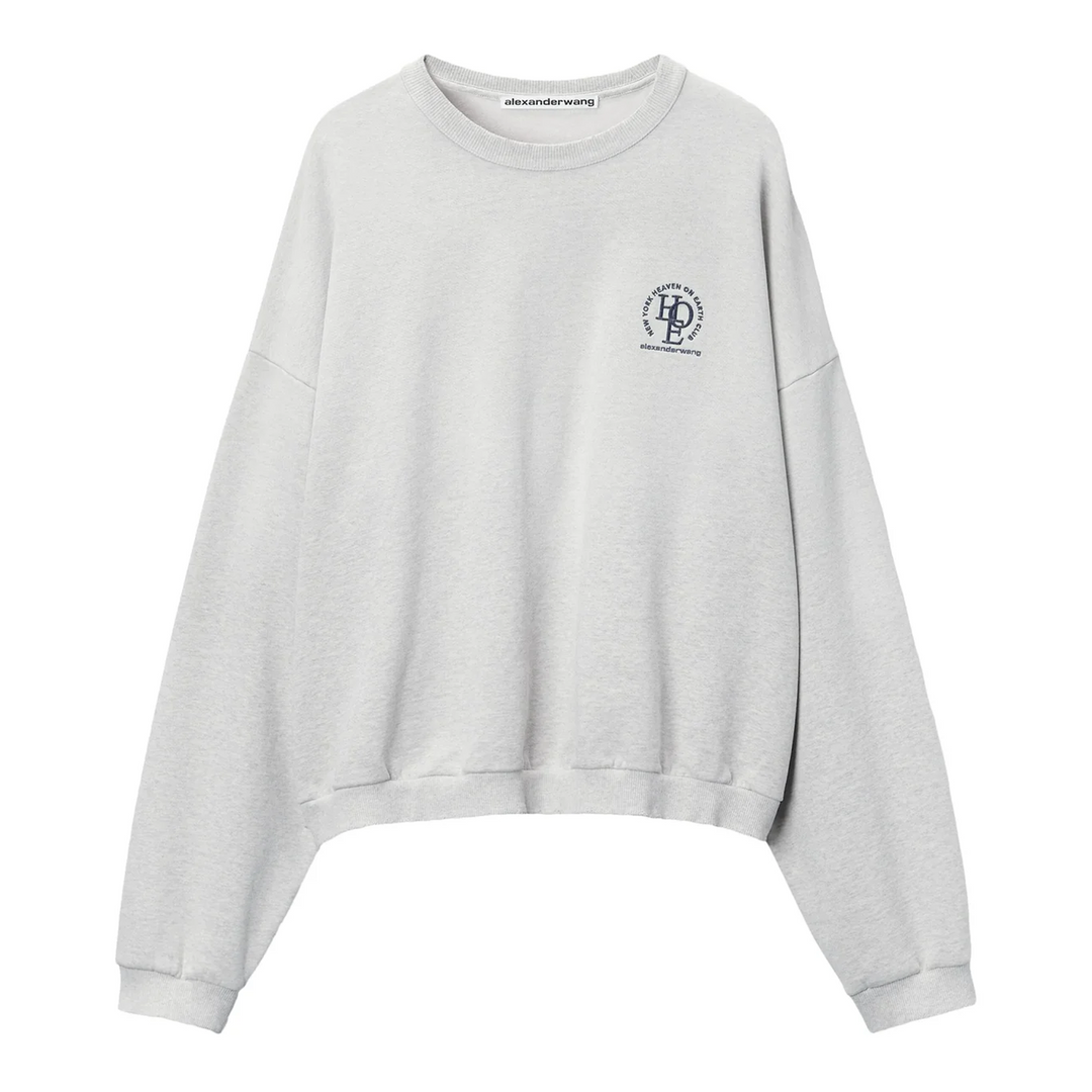 Unisex Logo Oversized Cotton Terry Sweatshirt