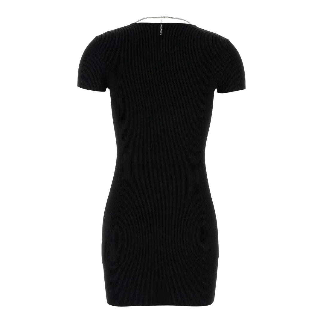 Club21 - Alexander Wang - V-Neck Dress With Nameplate - KNIT DRESSES - Black