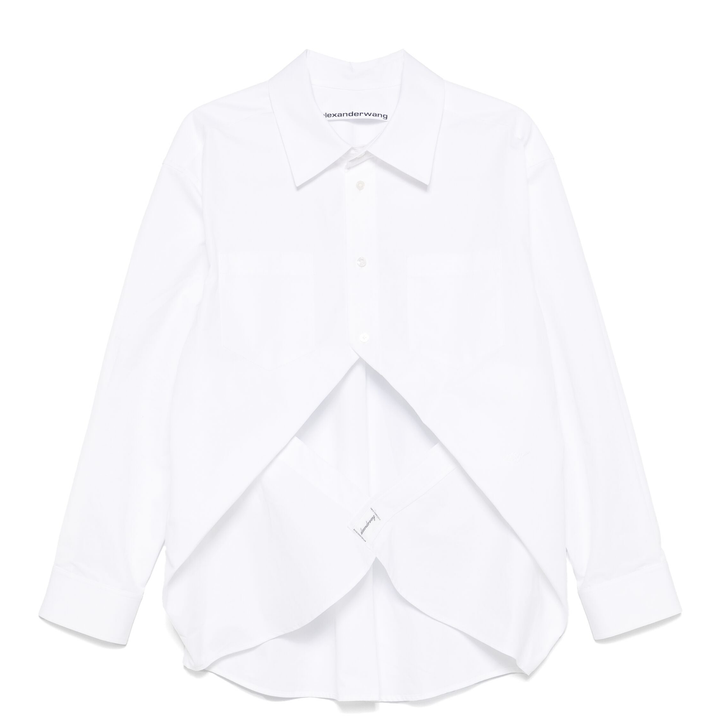 Alexander_Wang_Wide_Slit_Front_Shirt_White