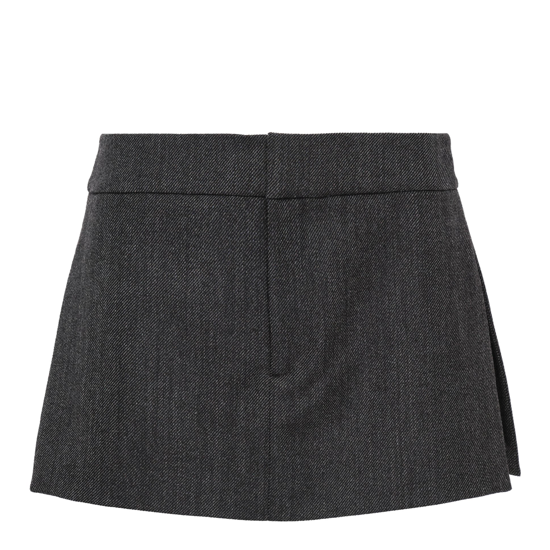 Wool Tailored Mini Skort