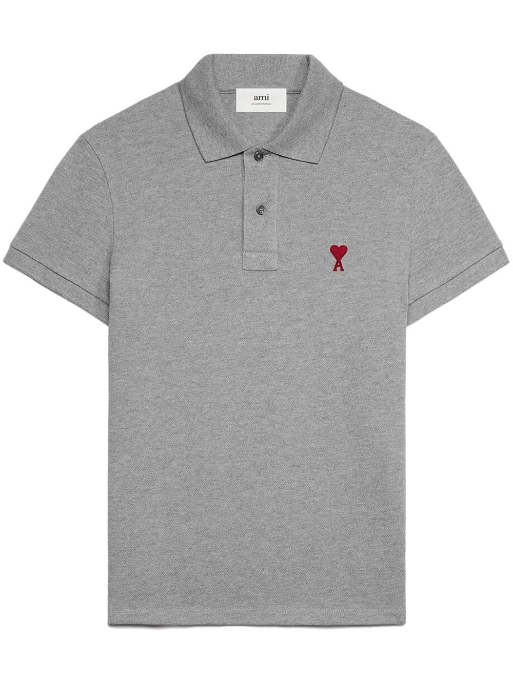 Ami-Paris-Ami-De-Coeur-Polo-Shirt-Light-Grey-1