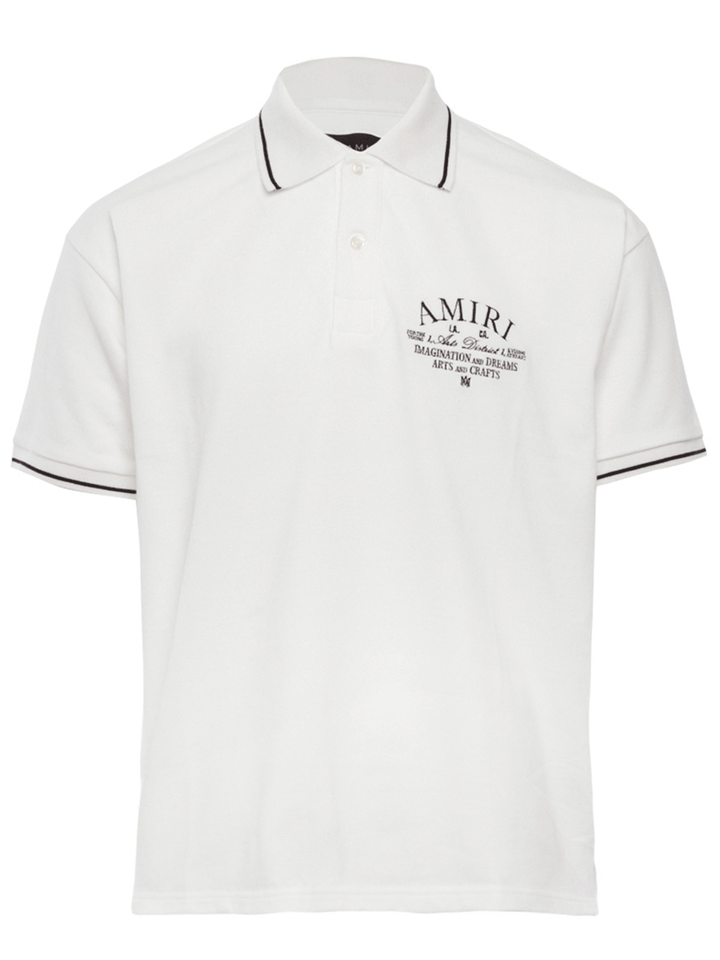 AMIRI Amiri Arts District Pique Polo White 1