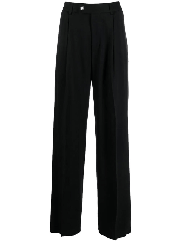 Amiri-Double-Pleat-Drapy-Trousers-Black-1