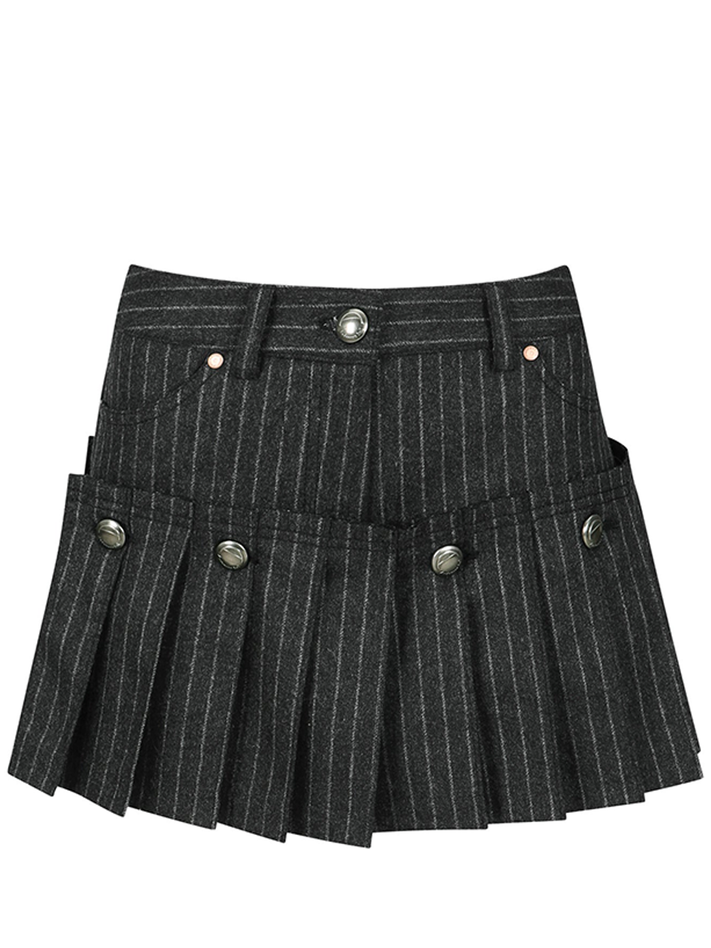 Stripe Wool Skort