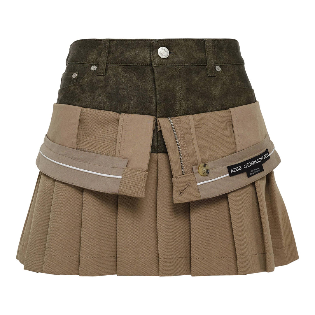 Club21 - Andersson Bell - Inside Out Pleats Skirt - SKIRTS - Beige