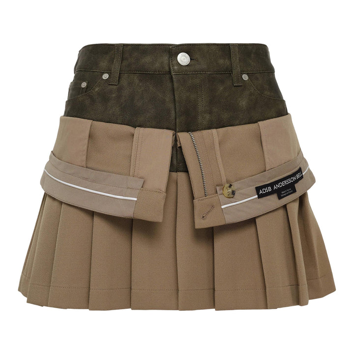 Club21 - Andersson Bell - Inside Out Pleats Skirt - SKIRTS - Beige