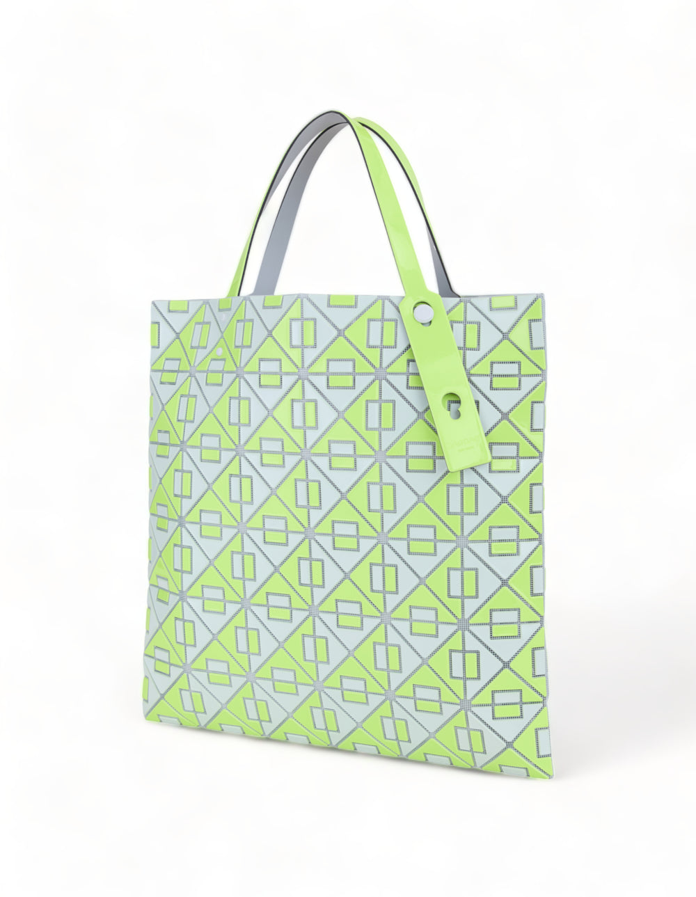 BAO-BAO-ISSEY-MIYAKE-CONNECT-Tote-6X6-Yellow-Green-Gray-2