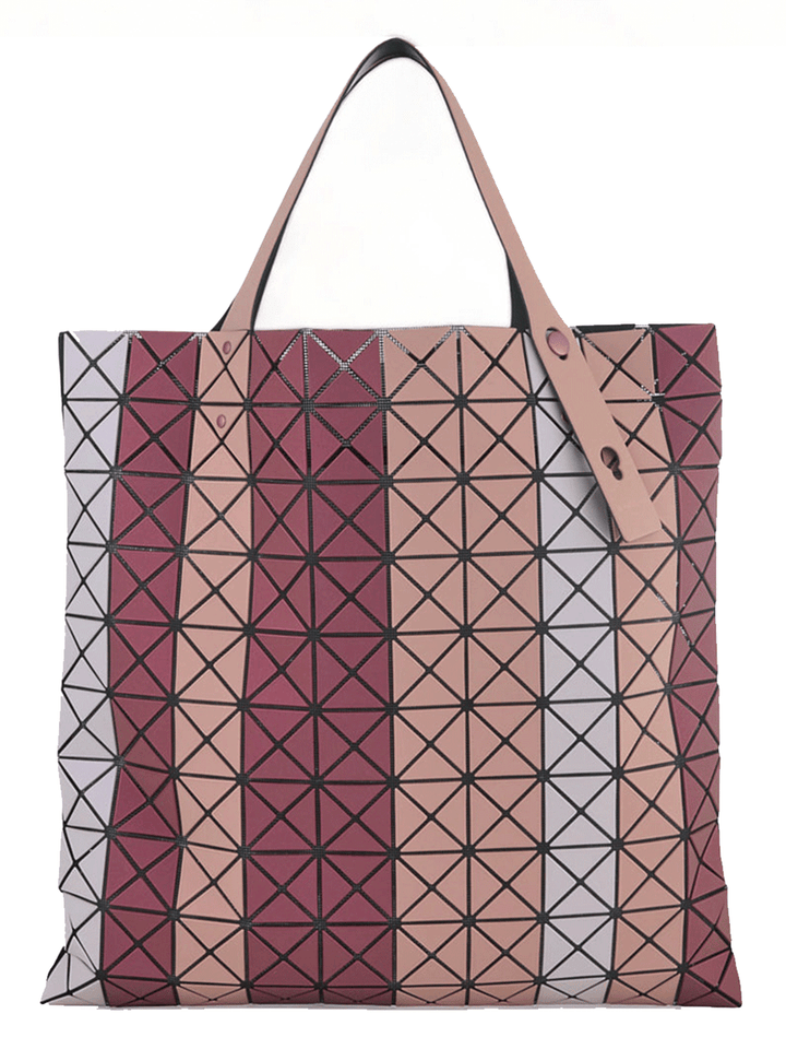 BAO BAO ISSEY MIYAKE PRISM STRIPE Tote 10X10 Red Mix 1