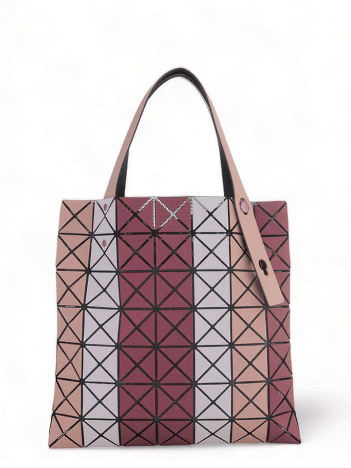 BAO BAO ISSEY MIYAKE PRISM STRIPE Tote 7X7 Red Mix 1