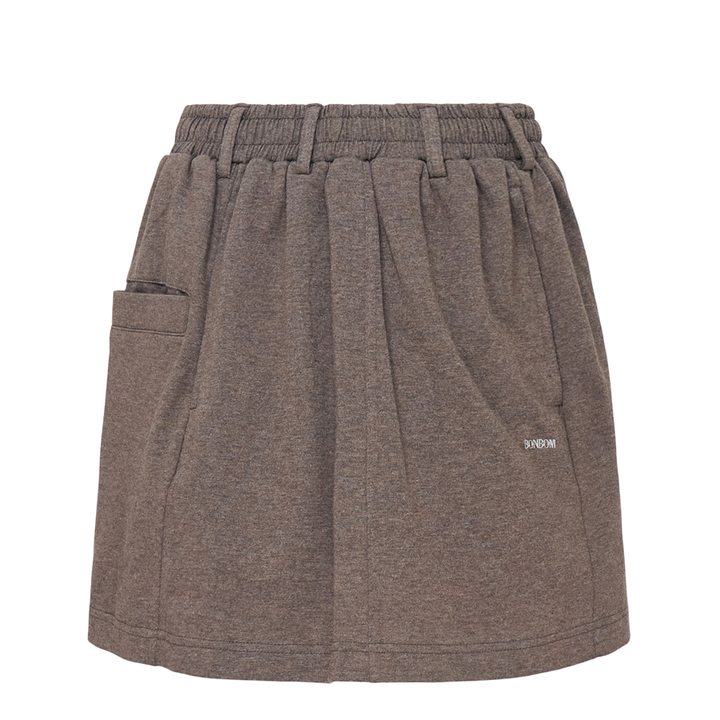 Drawstring Giant Front Sweat Skirt