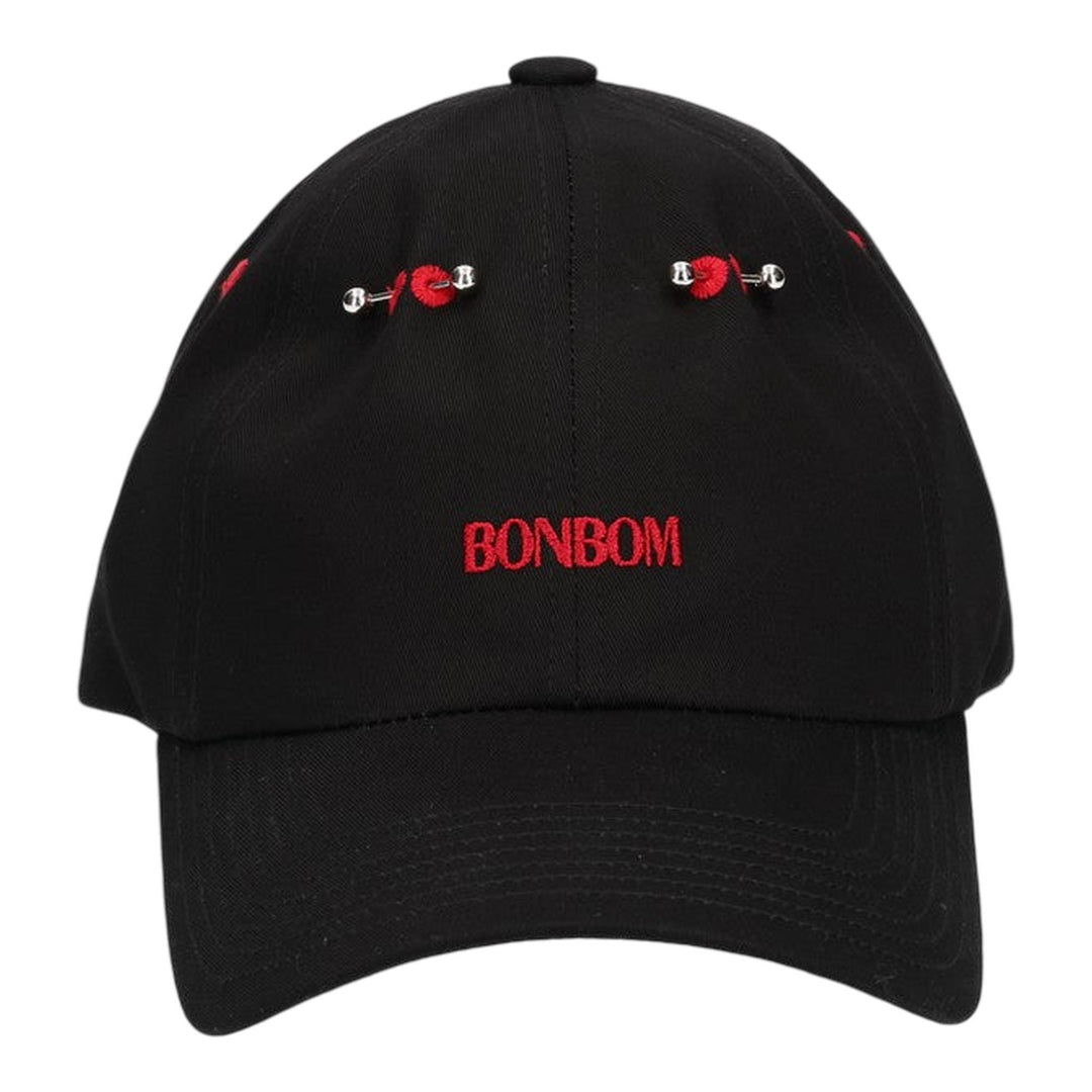 Club21 - BONBOM - Piercing In The Red Hole Logo Cap - HATS - Black