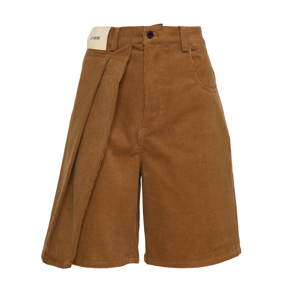 Two-Tuck Corduroy Shorts