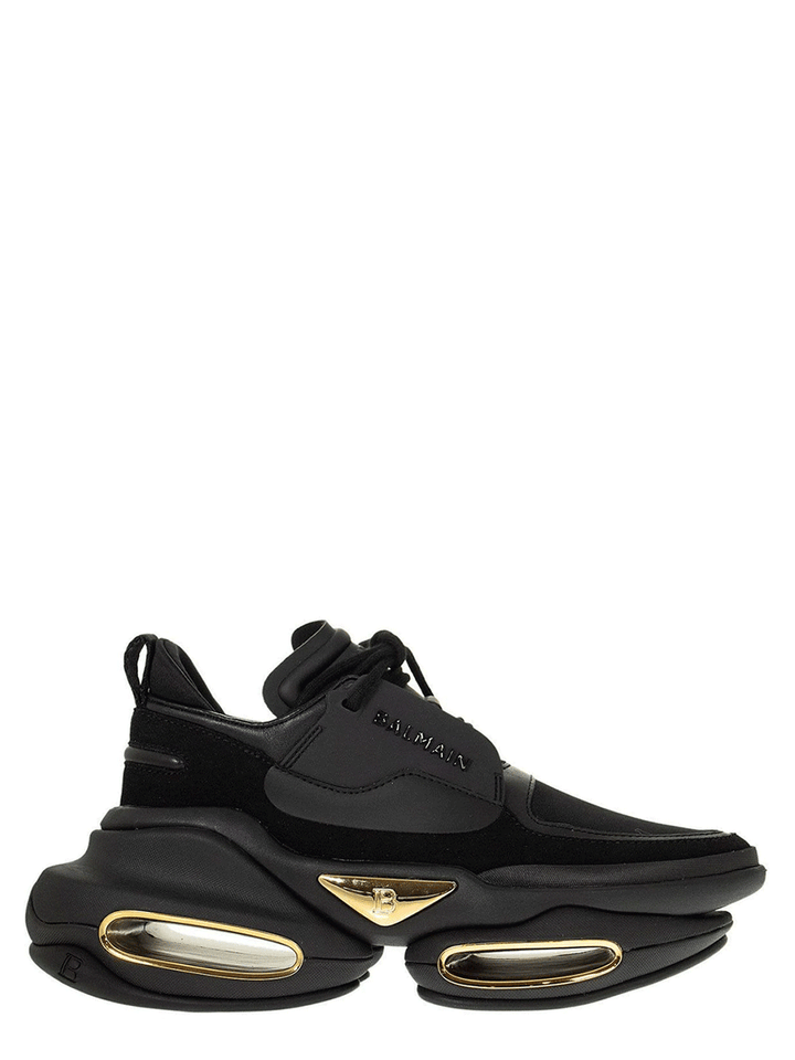 Balmain-B-Bold-Low-Calf_Suede-Sneakers-Black-1