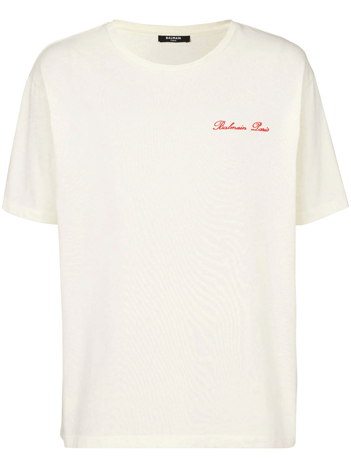 Balmain-Balmain-Back-Western-Print-T-Shirt-White-1