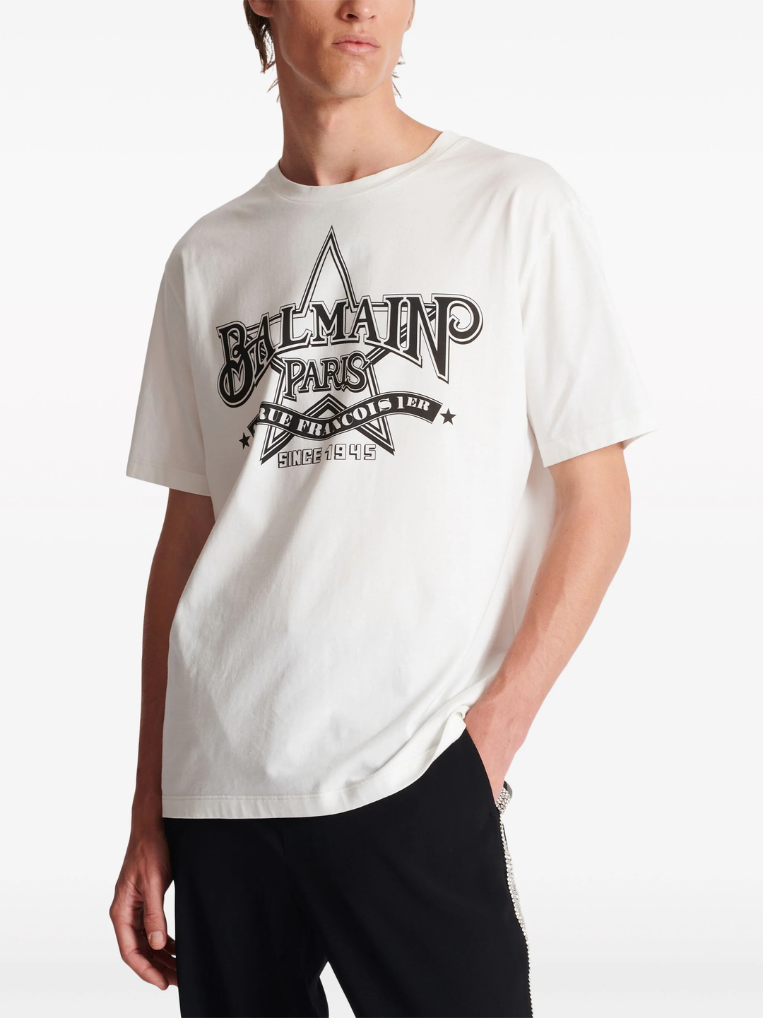 Balmain-Balmain-Star-Print-T-Shirt-White-4