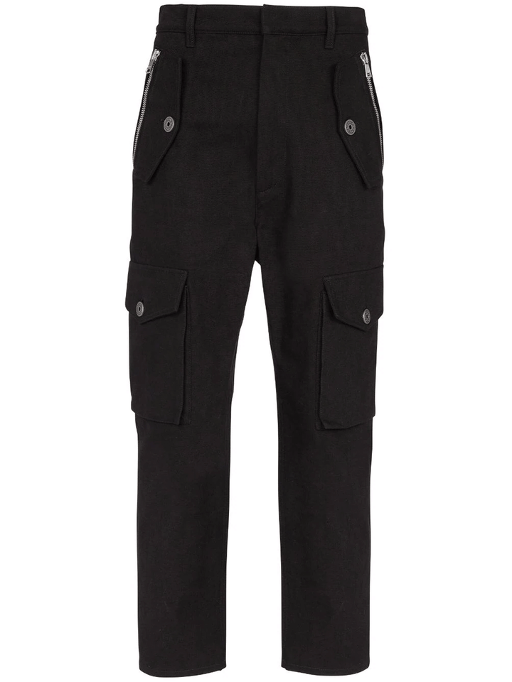 Balmain-Cargo-Cotton-Pants-Black-1