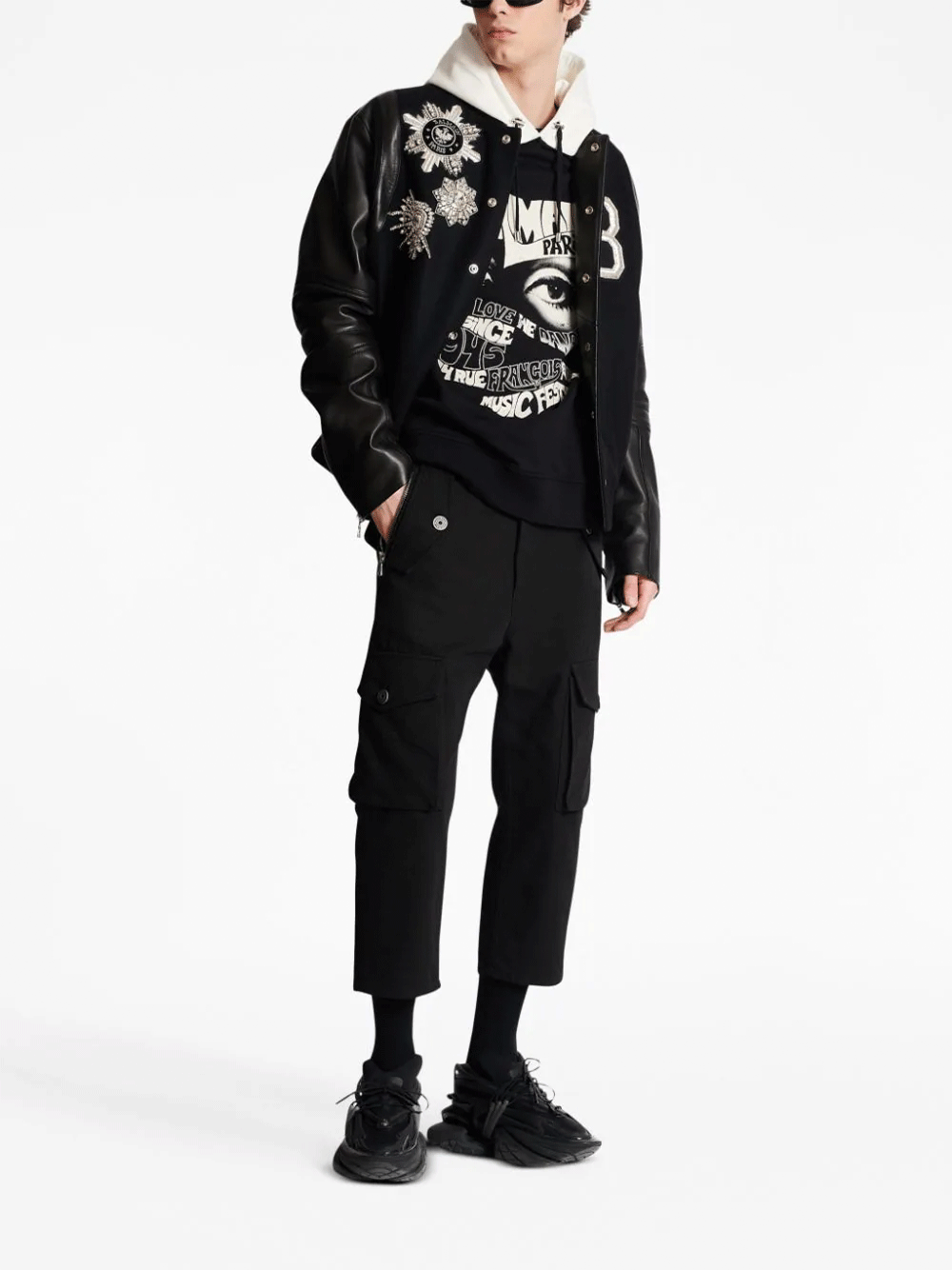 Balmain-Cargo-Cotton-Pants-Black-2