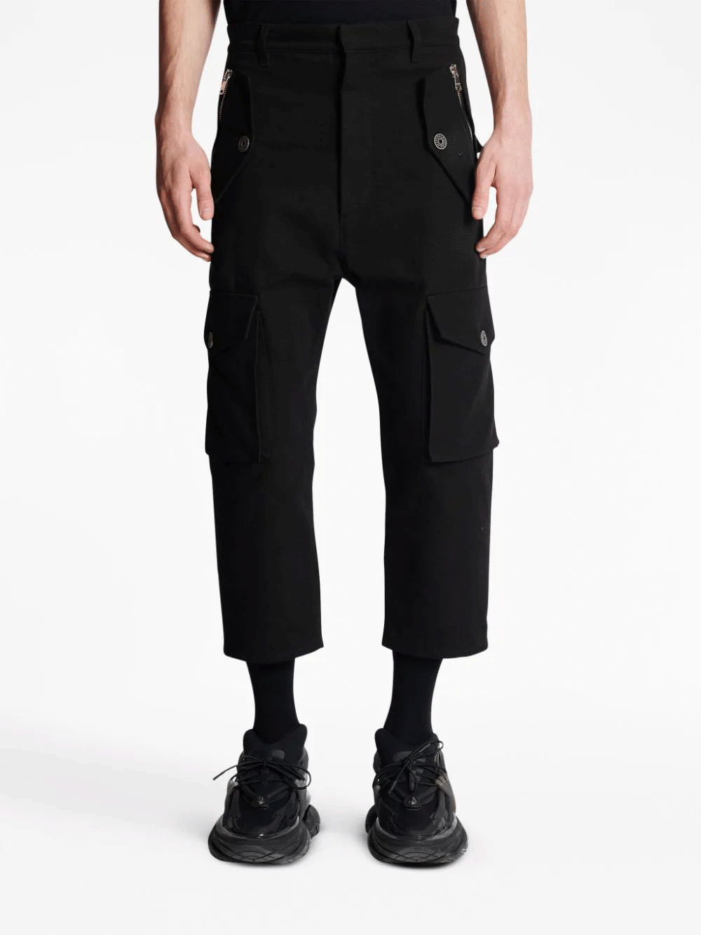 Balmain-Cargo-Cotton-Pants-Black-5