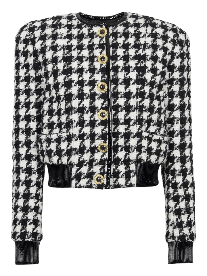 Balmain-Houndstooth-Tweed-Jacket-Black-1